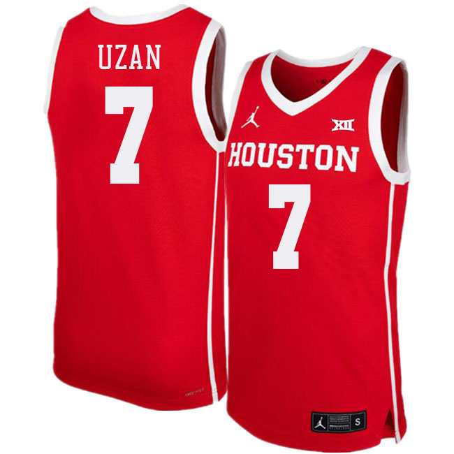 Milos Uzan College Jersey,Houston Cougars #7 Milos Uzan Basketball Jersey Youth-Red